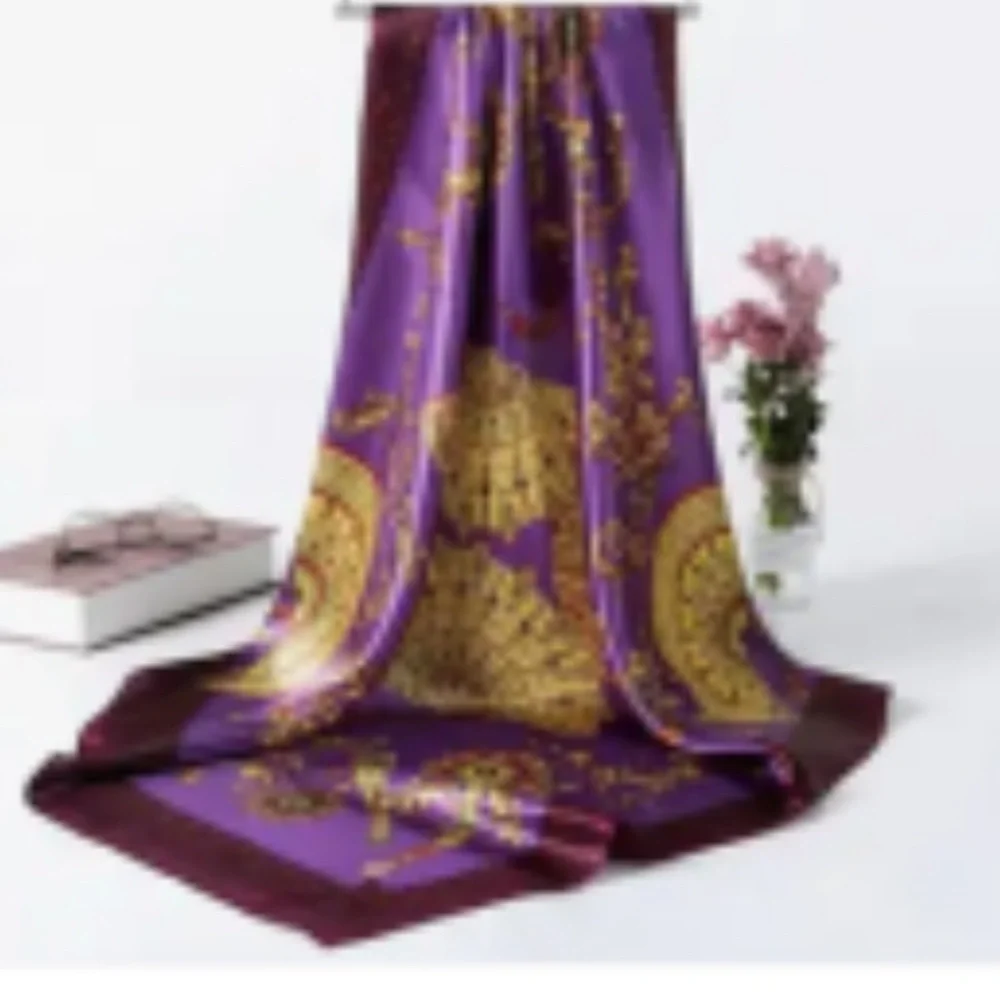 Purple and Gold Decorative Scarf